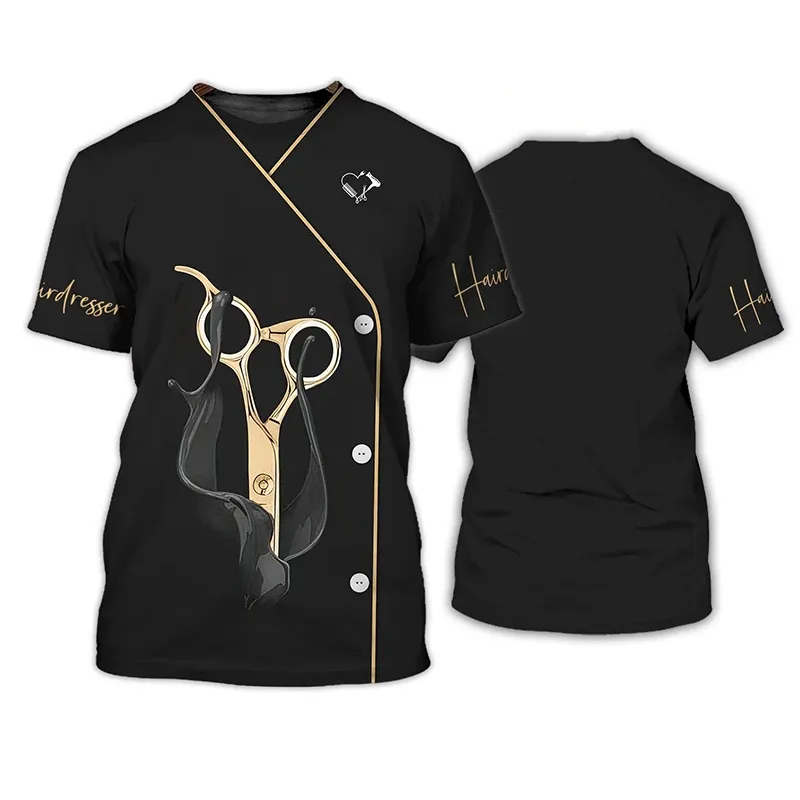 New Barber Hairdresser 3D Print T Shirts Women From Ddmyhome