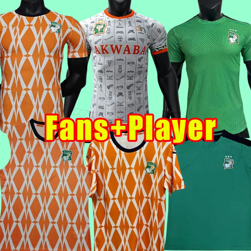 Fans de joueurs 2023 2024 Jerseys de football Côte d'Ivoire Côte d'Ivoire PEPE ZAHA HALLER KESSIE BAILLY BOLY équipe nationale à domicile 23 24 chemises de football gilet