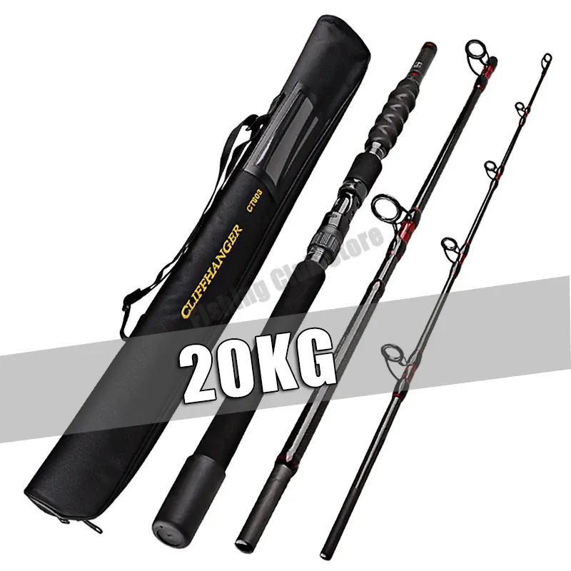 Rods Fishing Rod 2050Lb 1.82.7m 3 Section Baitcasting Spinning Rod Test 20kg Heavyweight Lure Casting Travel Rod Gift Rod Cover