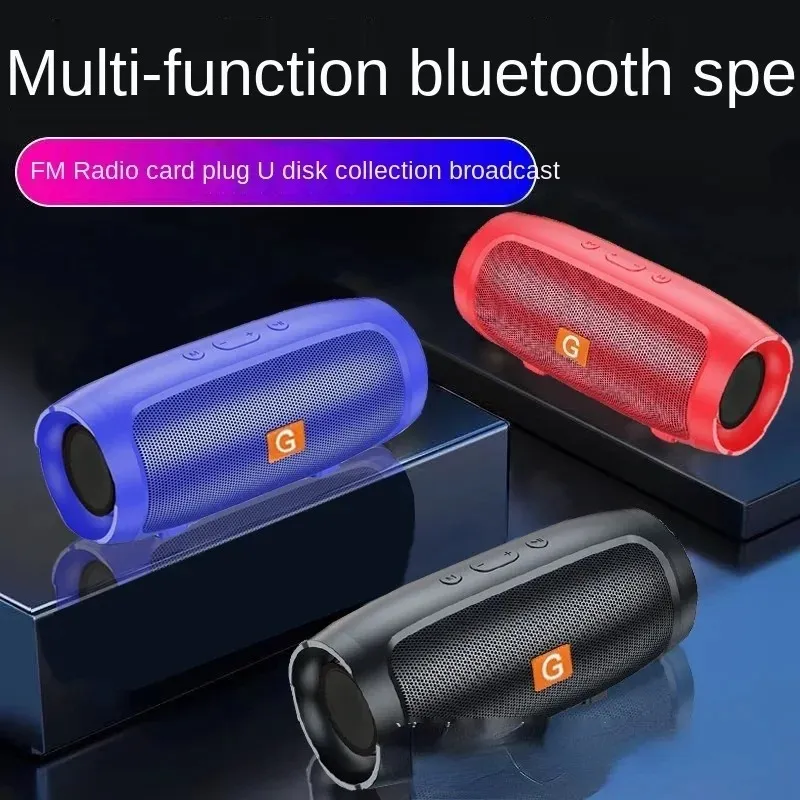 Portable Bluetooth Speaker Column Stereo HiFi Heavy Bass Wireless Soundbar Subwoof Loudspeaker Supports AUX TF Card FM Radio