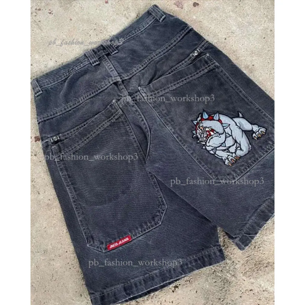 JNCO Jeans Men's Shorts Streetwear Jnco Y2K Haruku Hip Hop Cartoon Graphic Print Gothic Baggy Denim Gym Basketball 762