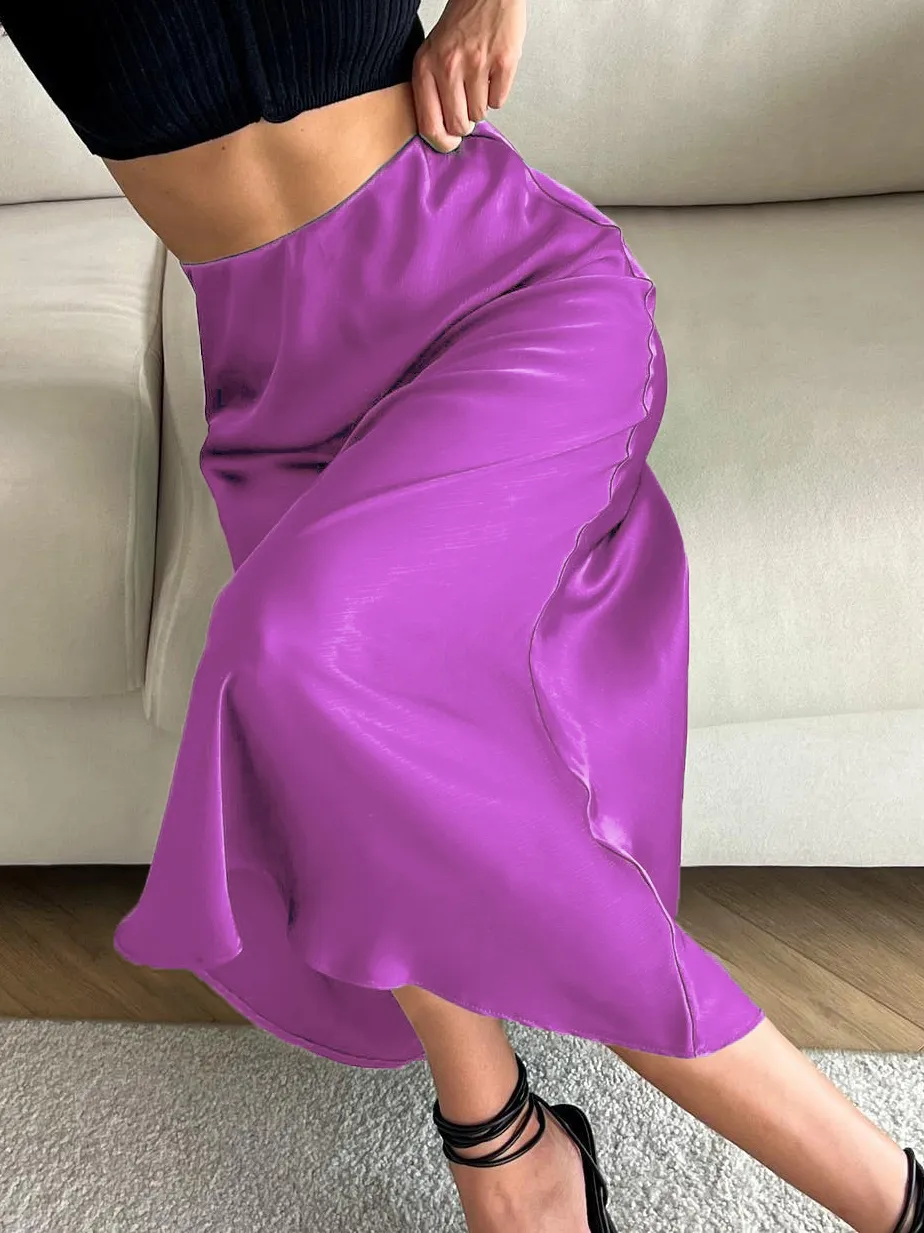 Vuitton silk ニットスカートXS purple 未使用 Vuitton silk ニットスカートXS purple 未使用