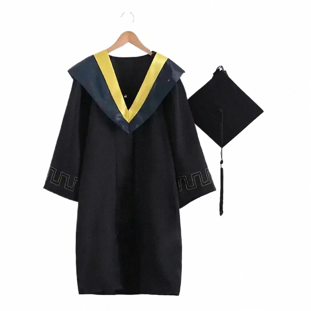 Baccalauréat Cérémonie Costume Université Bachelor Uniforme Cap School Unisexe 2023 Robe Graduati b8mE #