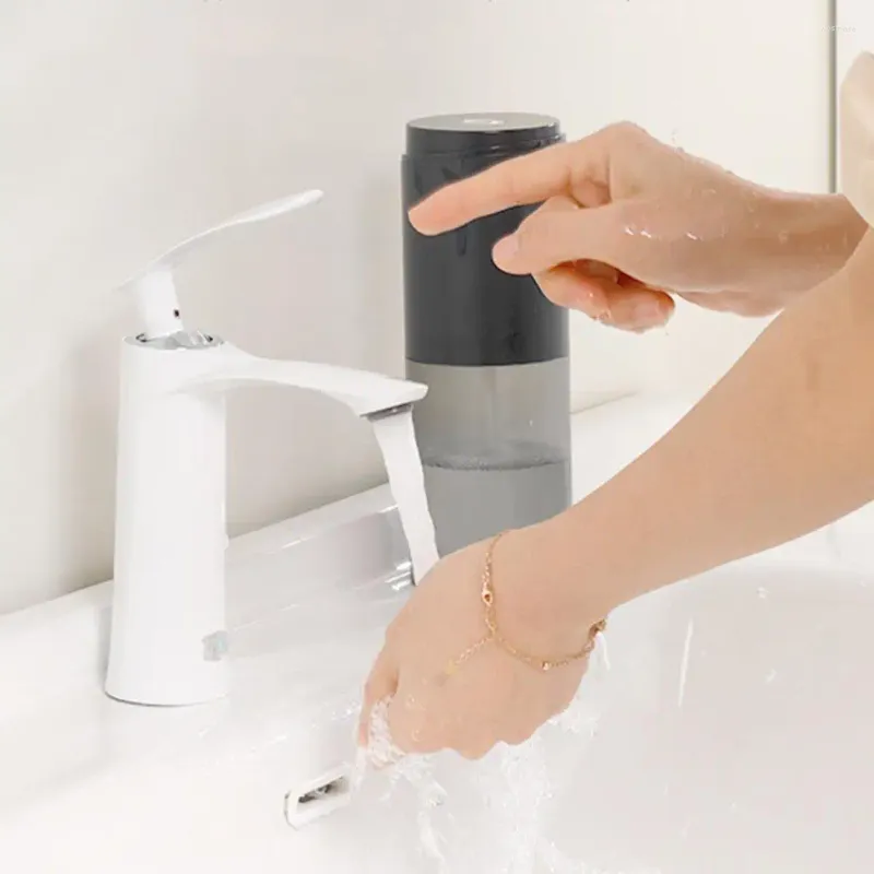 Distributeur de savon liquide, shampoing à piles, capteur mains libres, capacité pour les mains sans contact à la maison