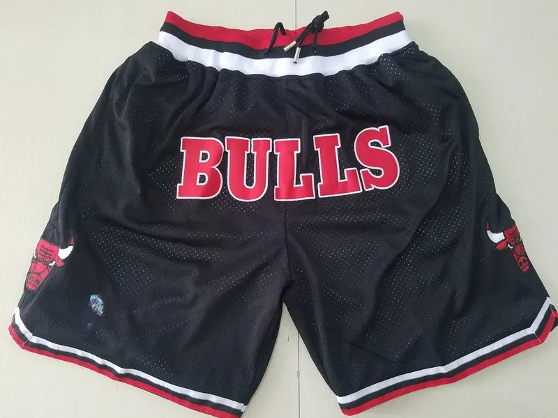 Mens''Chicago''Bulls''shorts Basketball Retro Mesh Embroidered Casual Athletic Gym Team Shorts black 001