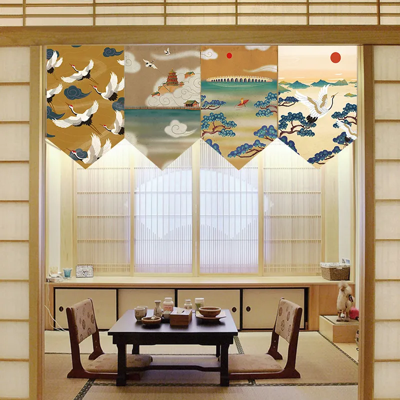 GIBZ Personalized Japanese Noren Doorway Curtain With Photo Picture