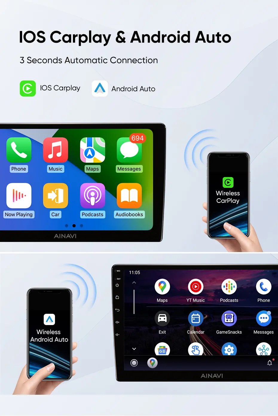 Caméra Recul Ahd Autoradio Android 9 Pouces Pour Toyota Corolla Verso AR10 2004-2009 - Carplay Sans Fil, GPS, Caméra De Recul Carplay Clio 3