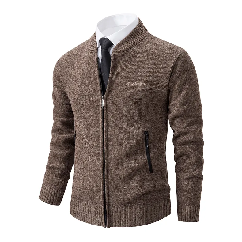 Korean Brand Men's Winter half zipper sweater with