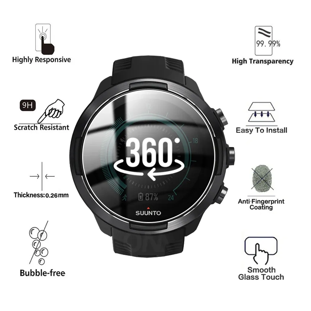 Premium 9H Tempered Glass Screen Protector for Smart Watches