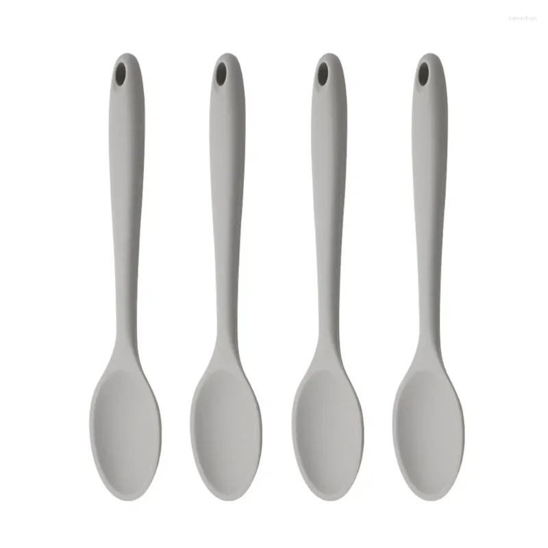 Colheres 4 Pcs Colher de Silicone Salada Decoração Vintage Café Utensílios de Cozinha Sílica Gel Mistura Antiaderente