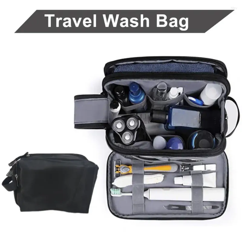 Storage Bags Easy To Clean Toiletry Bag Waterproof Men's Spacious Organizer For Razors Lotions Travel Supplies Portable