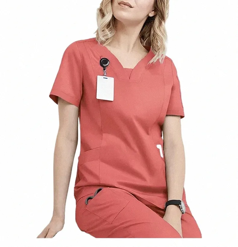 Infirmière d'hôpital, médecin, uniforme chirurgical, uniforme d'infirmière, Sal de beauté, uniforme de travail d'hôpital dentaire, vêtements d'aile de main u8Ib #