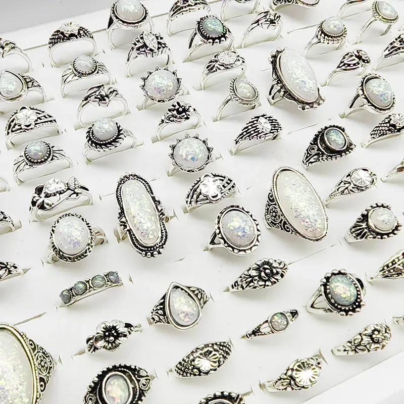 Antique Plate Rings Resin Big Finger Rings For Women Antique Silver Plate Flower Design ...