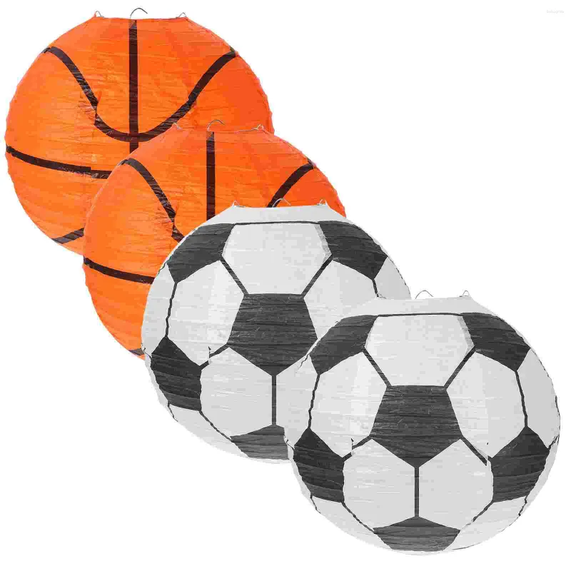 Подсвечники 1 комплект спортивной вечеринки тематический декор фонарей новинка футбол баскетбол бумажный подвесной