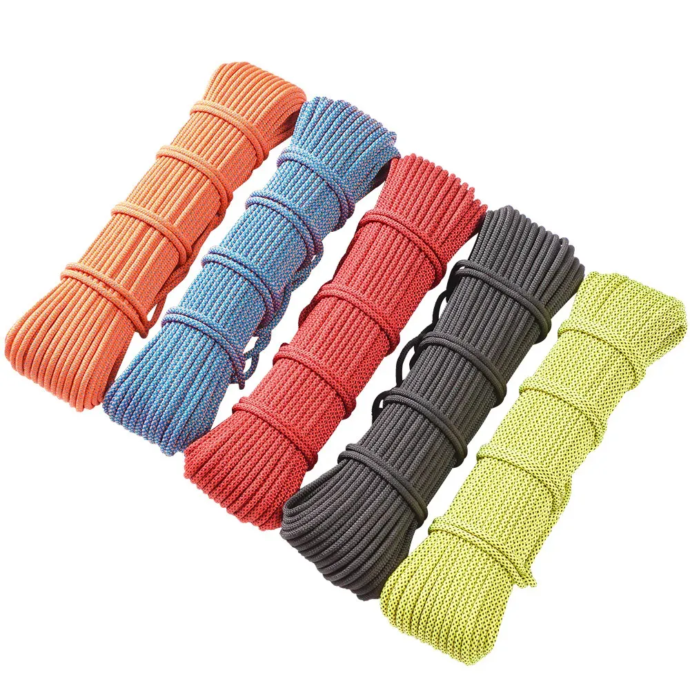 Paracord Outdoor Paracord Rock Rock Corde d'escalade Cordon Cordon 6 mm Diamètre Xinda High Strength Paracord de sécurité Corde de surface Outils de survie