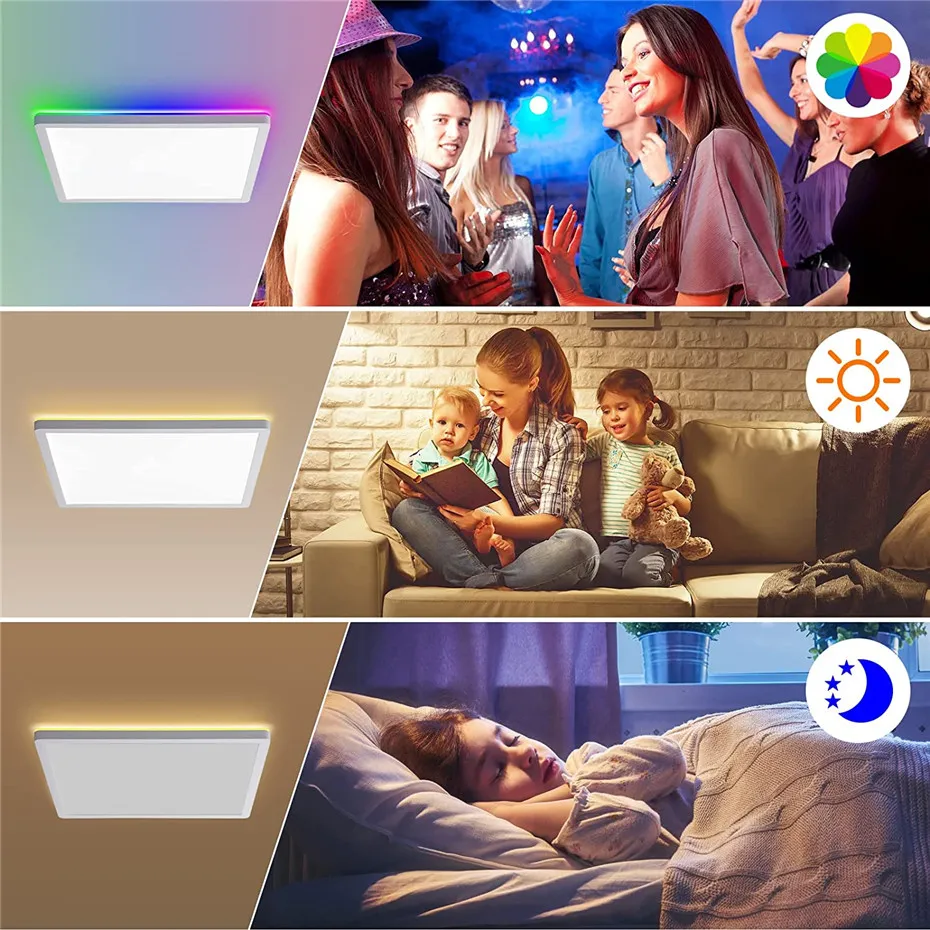 Modern Dimmable RGB Square 18w Led Panel Light For... From Ddmyfriend ...