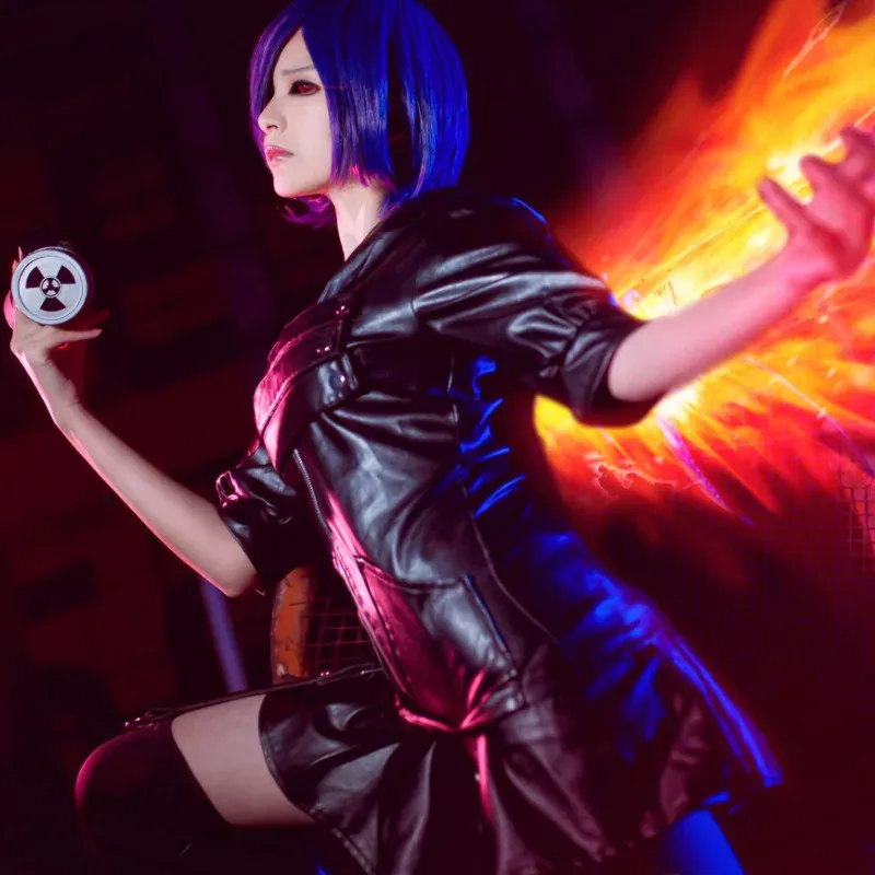 Anime Tokyo Ghoul Touka Kirishima Cosplay Costume Full Set Black Short Skirt 2024 Halloween Costumes