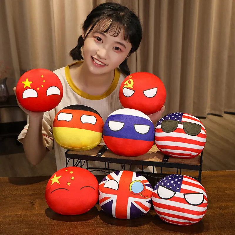 Polandball Plush Countryball USSR USA FRANCE RUSSIA UK JAPAN