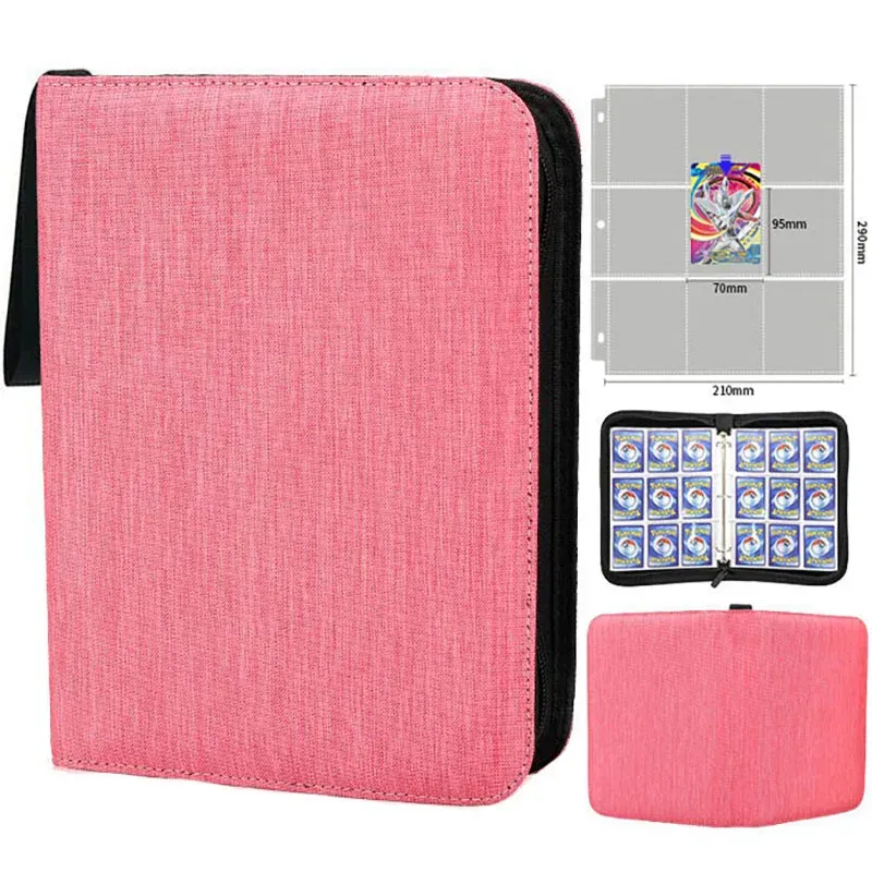 pink 4 pocket card binder 4-Pocket Exo-Tec® Zip Binder Neon Pink – Vault X US