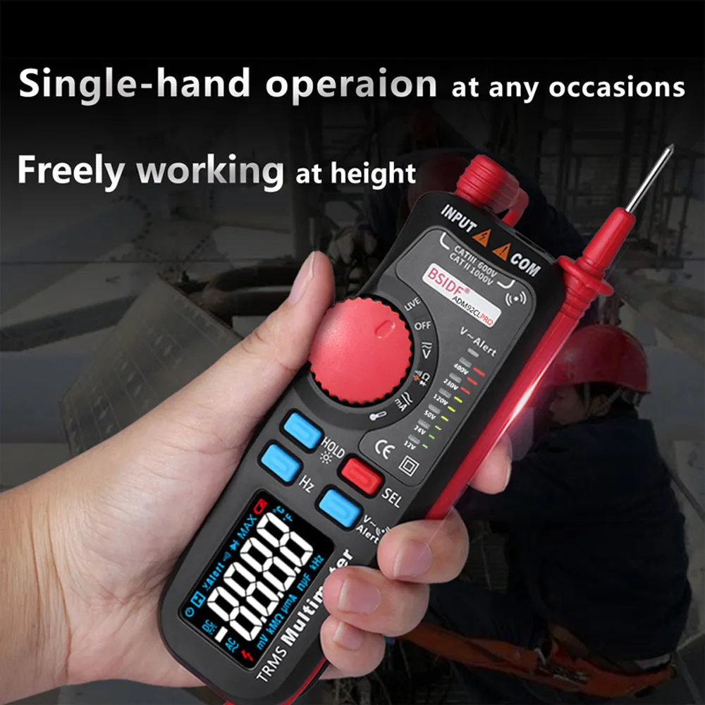 Digital Multimeter BSIDE ADM92CL pro T-RMS Auto Range AC/DC Voltage ...