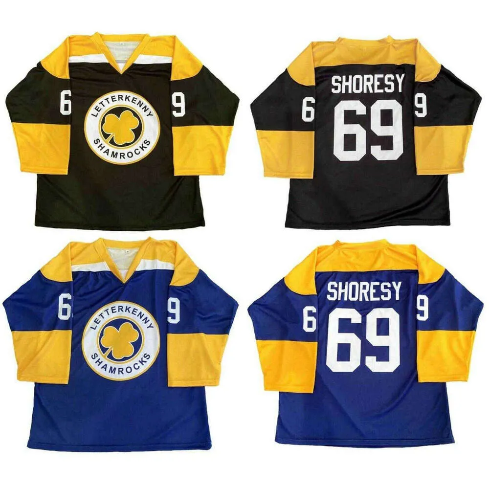 Maillots de hockey pour adultes, série télévisée LETTERKENNY SHAMROCKS personnalisés 24S, #69 Shoresy