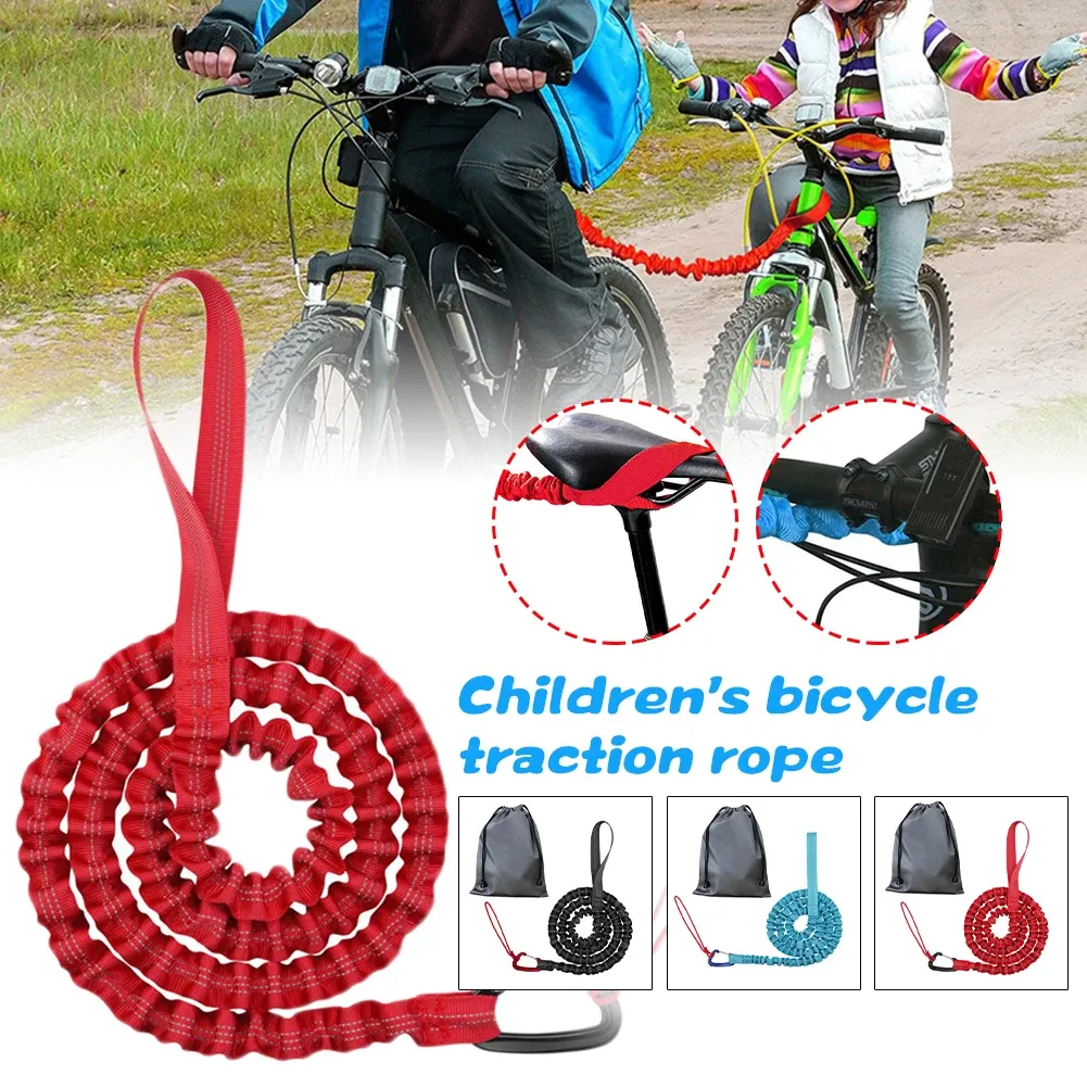 Verktyg Tow Rope MTB Cykel Tow Bungee Child Cycling Stretch Pull Strap For Long Cycling Adventures Elastic Parentchild Nylon Rope