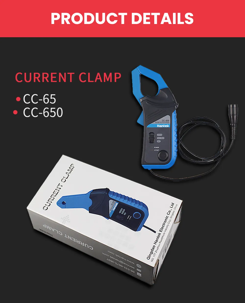 Multimetro Digitale A Morsetto CC-65 - Per Misurazioni AC/DC Fino A 65A, Con Connettore BNC - Foto 10