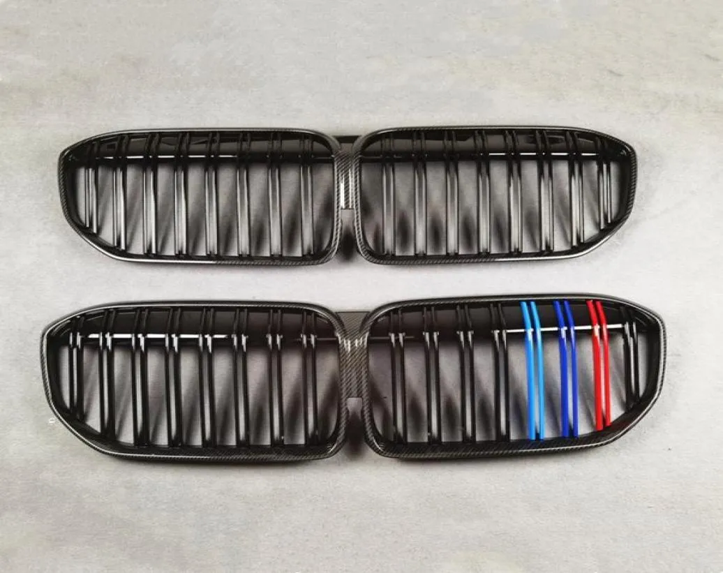 1 stuk Front Roosters Voor BMW 7 Serie G11 G12 Carbon Patroon ABS Materiaal Glossy M Kleur Auto Bumper grille1377263