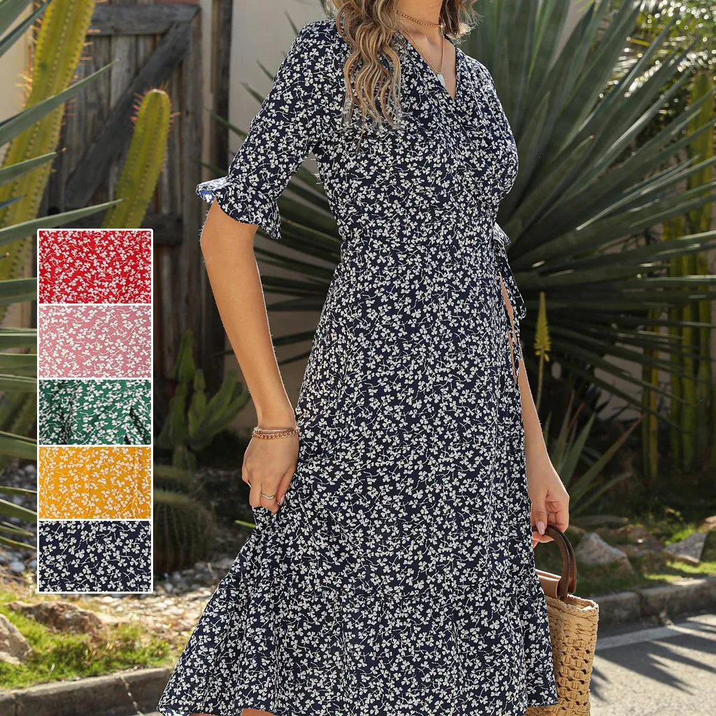 Robe d'été design pour femmes, ligne A, plage sexy