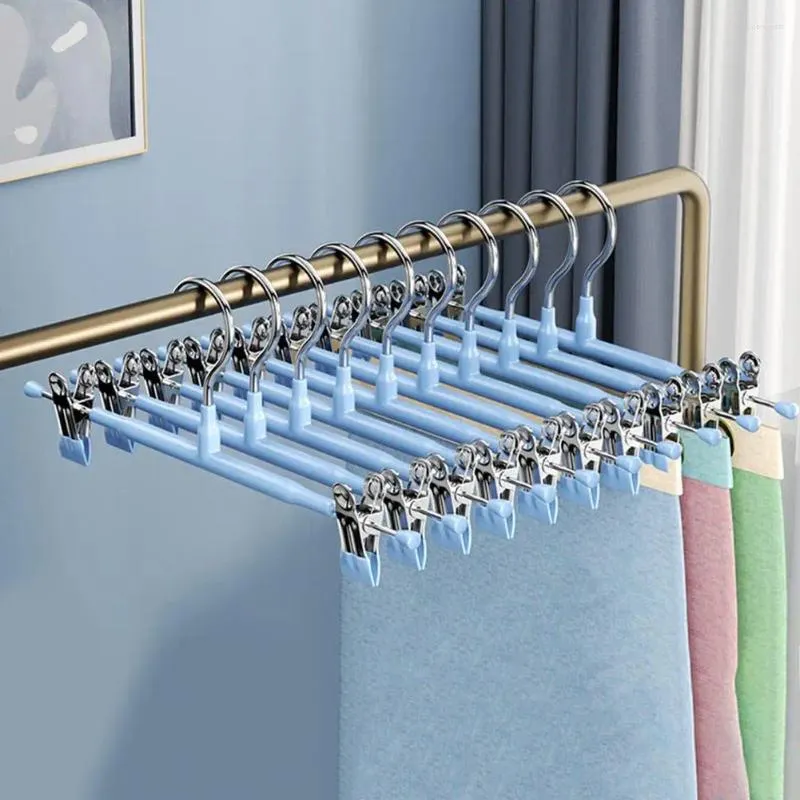 Hangers Pants Rack Metal Clothes Hanger Adjustable Non-slip Trouser 8 Pack Space Saving Chrome For Skirts Closet