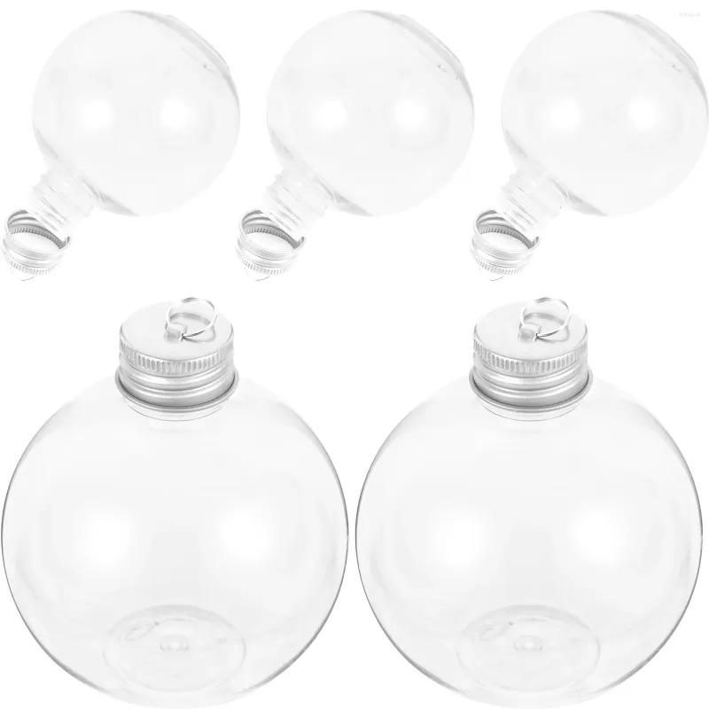 Vases 10 pcs Bouteille sphérique de Noël bouteilles de lait pratiques Boissons vides alimentant les bouchons en plastique les voyages pour animaux de compagnie