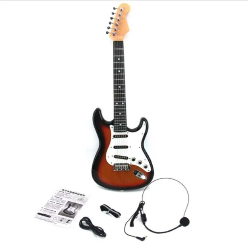 Children039s electronic keyboard Toy Guitar baby puzzle toy 36 year old electric guitar can connect mobile phone computer1752708