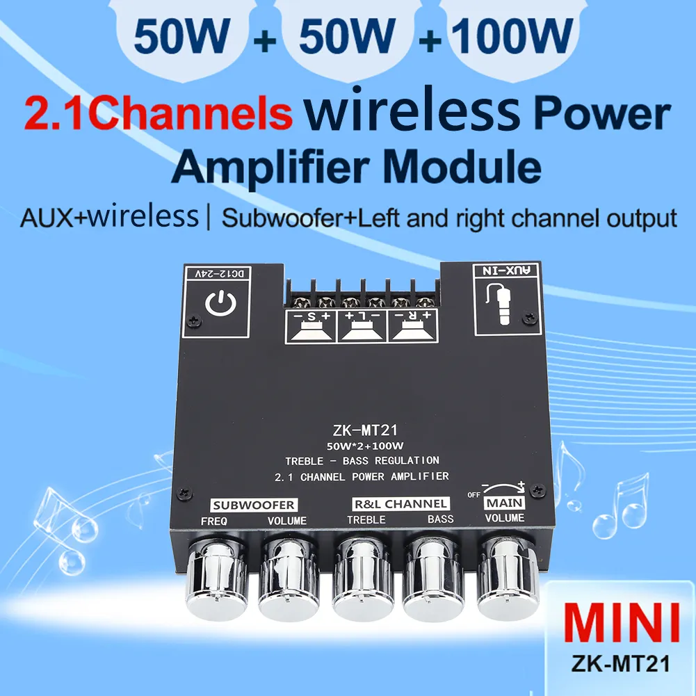 Goshyda Carte Amplificateur Stéréo Numérique, ZK‑MT21 Bluetooth 2.1