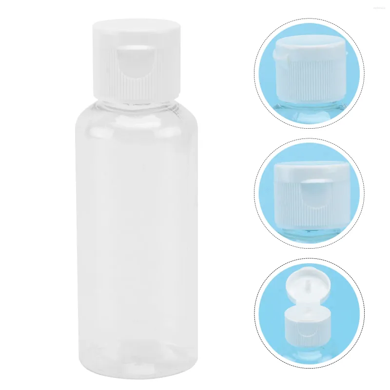 Opslagflessen 15 stuks 50 ml lege lotion navulbare doorzichtige dop voor verzachtende waterdouche-emulsie
