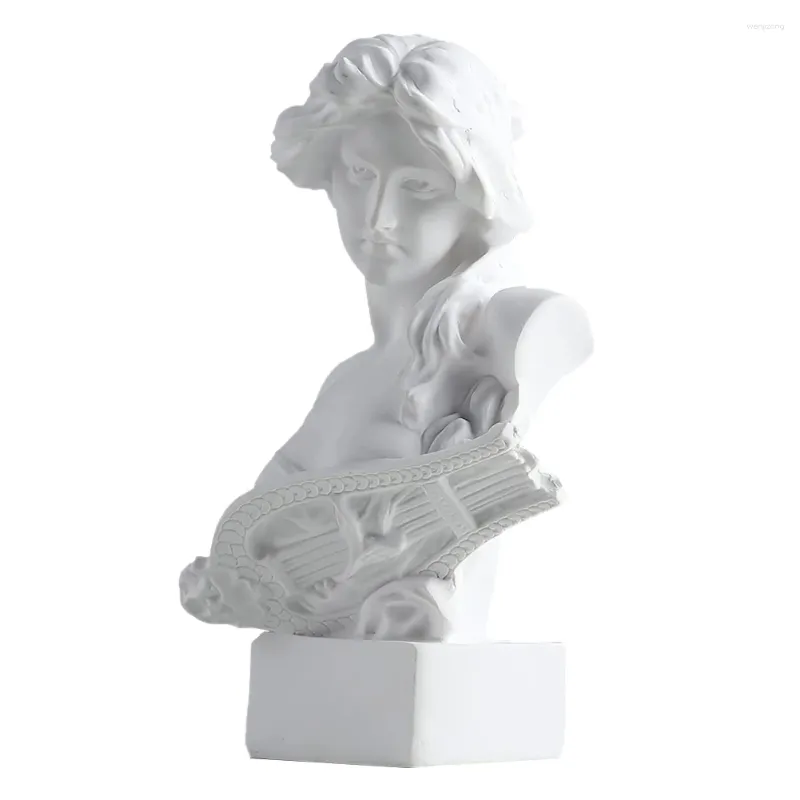 Vases Vase à fleurs salon cadeau bibliothèque bureau blanc statue grecque déesse musicale résine décor à la maison ornement sculpture mythologie