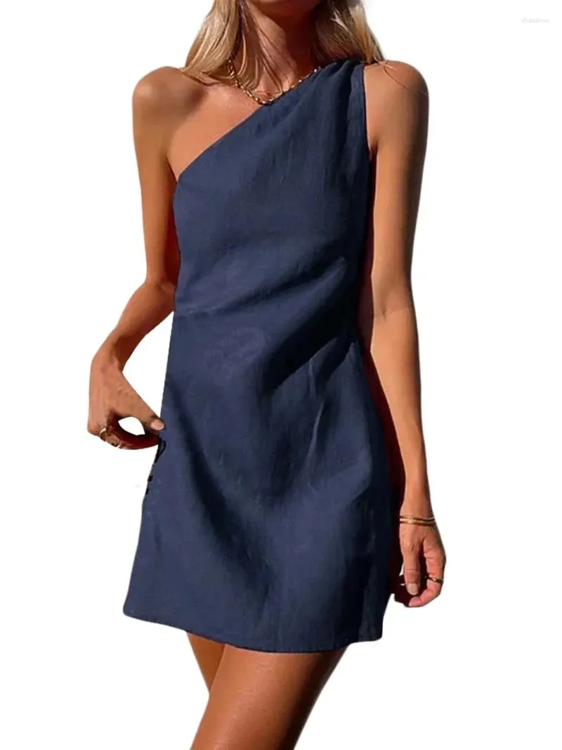 navy blue dress for baby girl Jacquemus Cotton & Linen Blend A-line Mini Dress In White