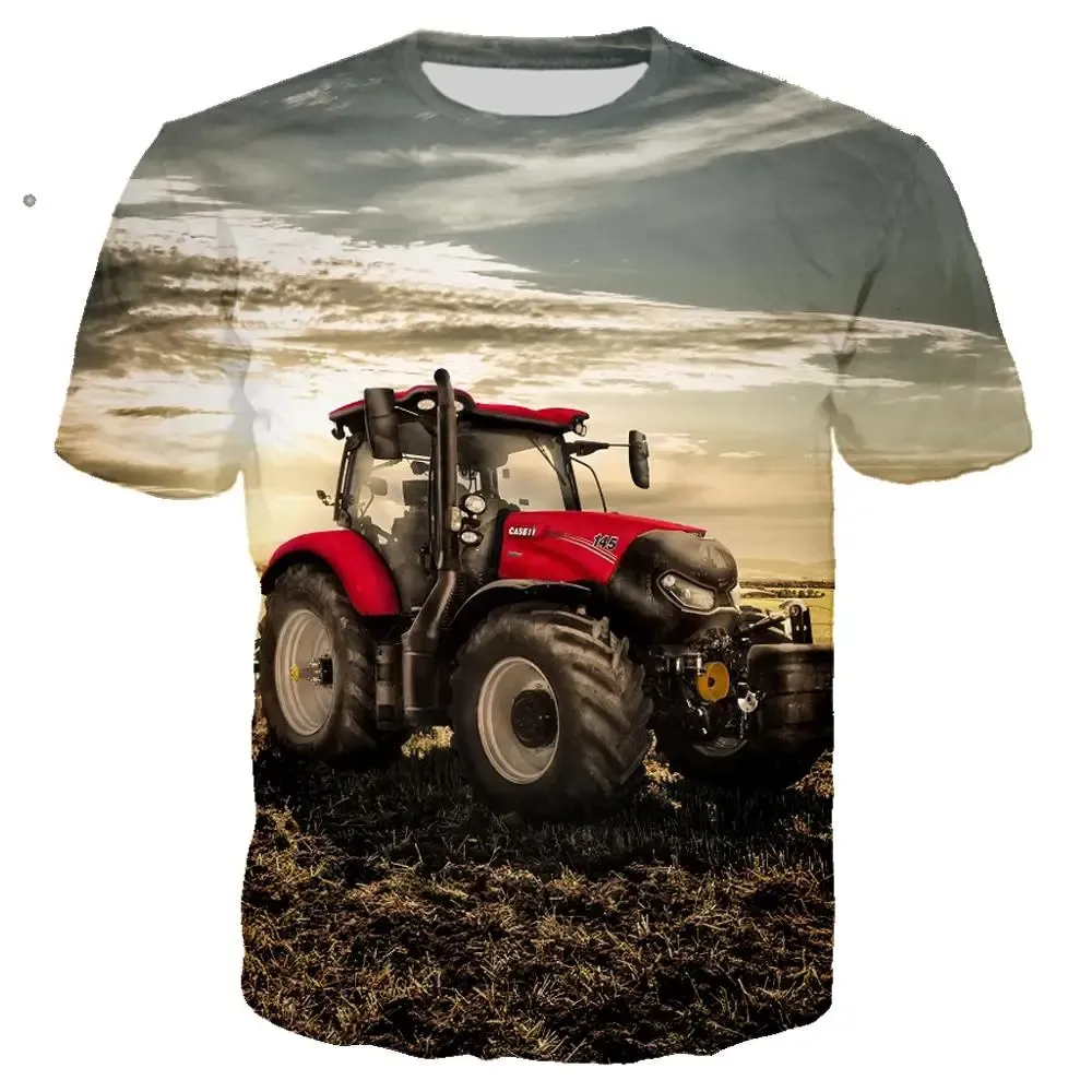 New Oversized 3D Printed Car Tractor shirt with t shirt for