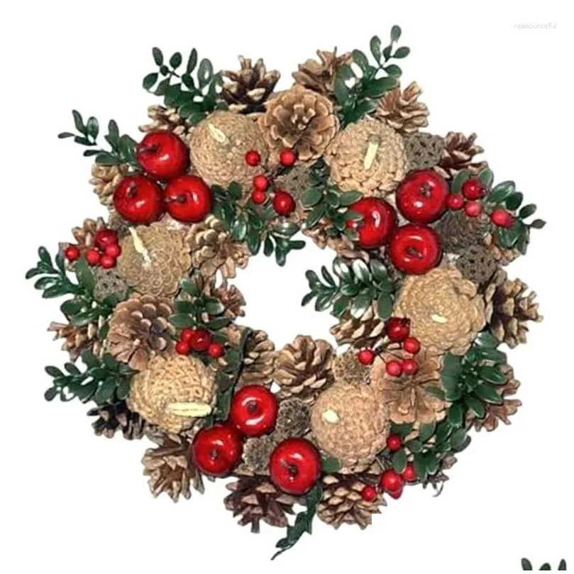 Decorative Flowers Wreaths Christmas Wreath Decor Home Deco For Party Living Room Dining Table Closet Holiday Displays Drop Delivery G Dh3Bm