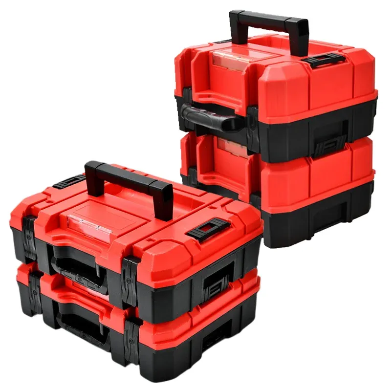 Save Big on Bulk Organized Tool Box Stackable Tool Box, Mechanic Tool Box  Organizer: Heavy Duty Empty Tool Storage Case, Portable Plastic Tool