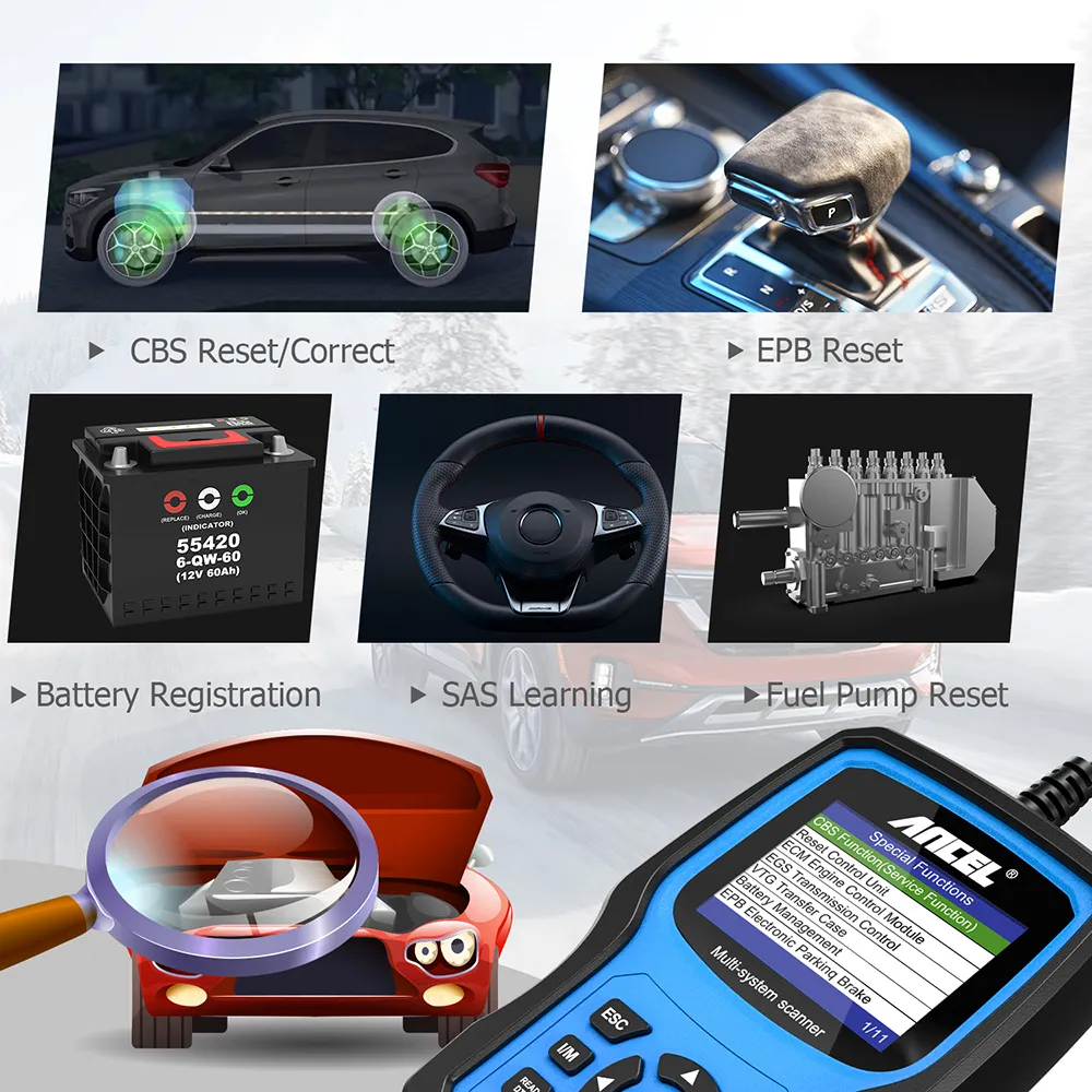 Scan Tool Injector Coding Interface ANCEL BM700 OBD2 Scanner Automotive Diagnostic Tool for BMW with ...
