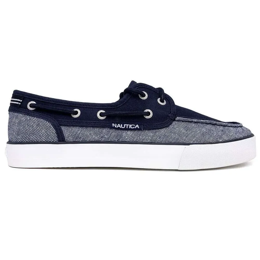 Nautica Sapatos masculinos de barco com cadarço, mocassins casuais com furo duplo, calçados esportivos da moda - Galley