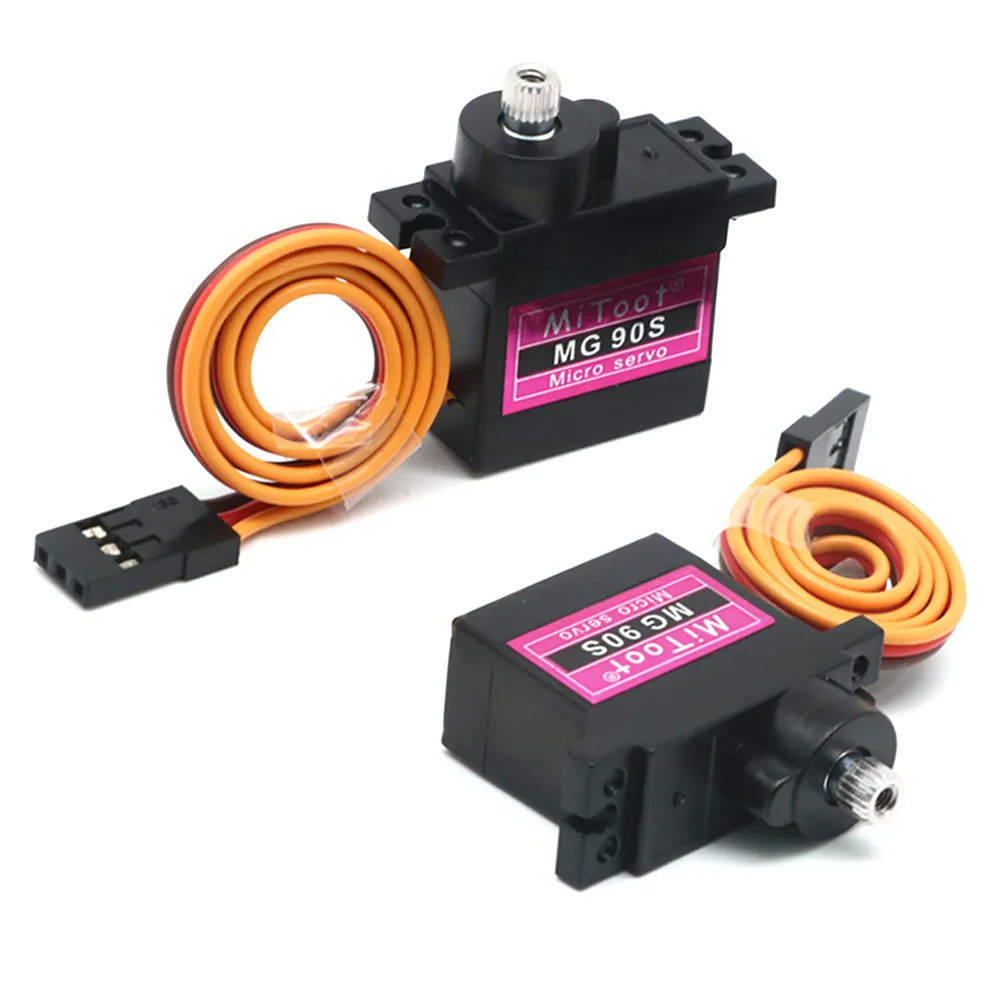 Lot De 4 Servos MG90S Métal 9g Pour Modélisme RC - Hélicoptère, Avion, Voiture, Bateau