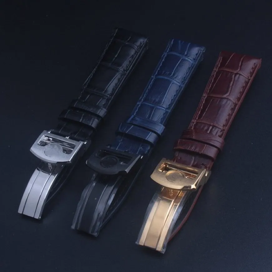 cinturino per orologio in vera pelle di alta qualità cinturino nero cinturino 20mm 22mm accessori per orologio da uomo per IWC263x