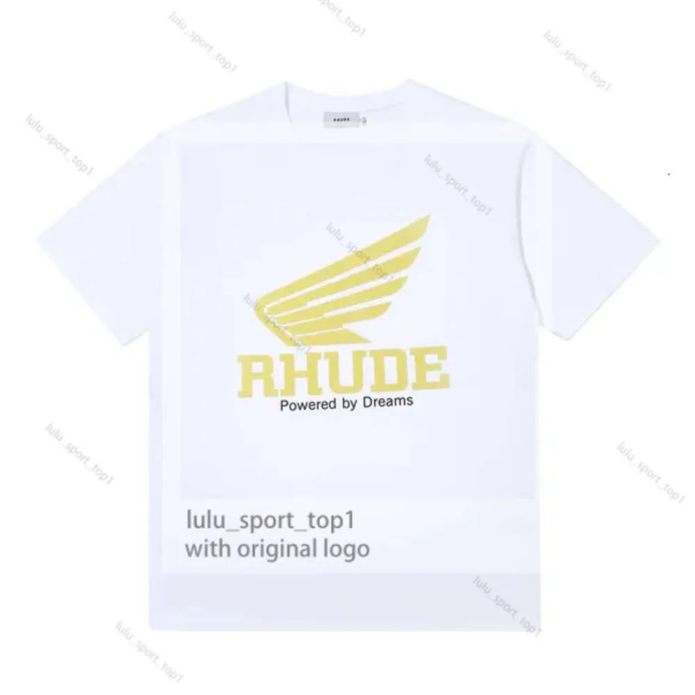 2023 Summer Rhude T Shirt Mens Designer T Shirt Rhude Casual Shirts Man Womens Tees Kort ärmar Top Sell Luxury Men Hip Hop Clothes Us Size S-2XL 5974