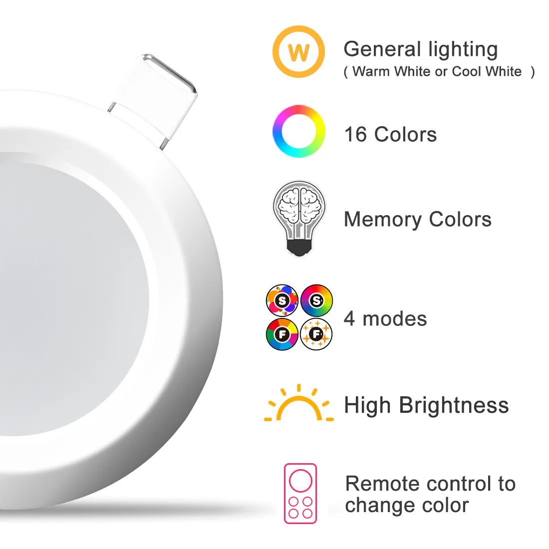 DHgate.com:Recessed LED Spotlights, MARPOU 10W/15W RGB Downlight for ...