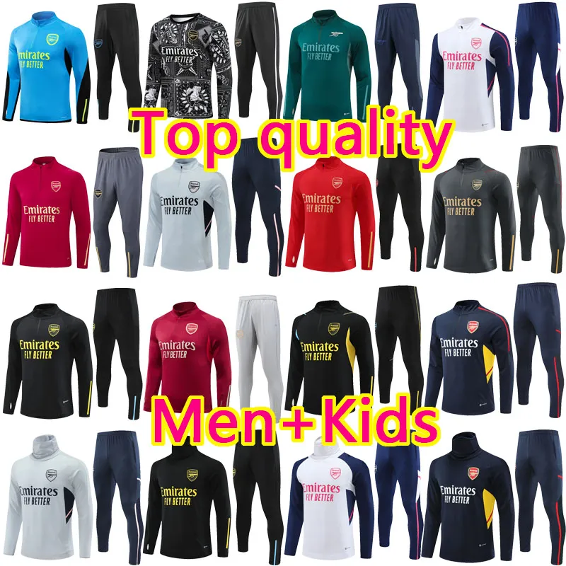 2024 25 Arsen Alfc Football Tracksuits Soccer Training Suit Men Kids Kit 22 23 24 25 G. Jesus Odegaard Rice Havertz Pepe Saka Train Stratment Set Chandal