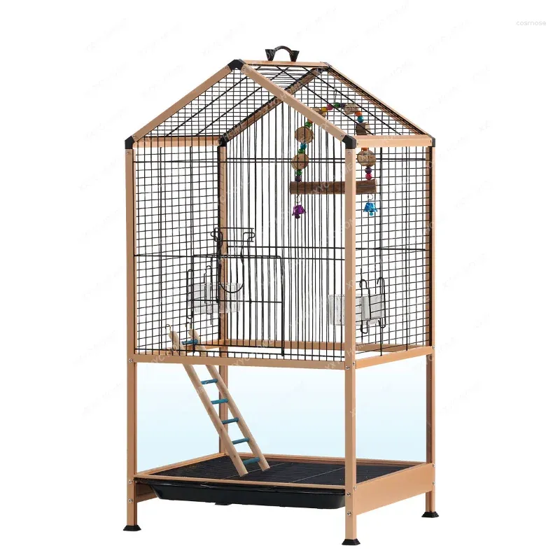 Porte-chats perroquet Cage oiseau grande Villa de luxe Xuanfeng pivoine grand frère perle Finch maison bain anti-éclaboussures maison