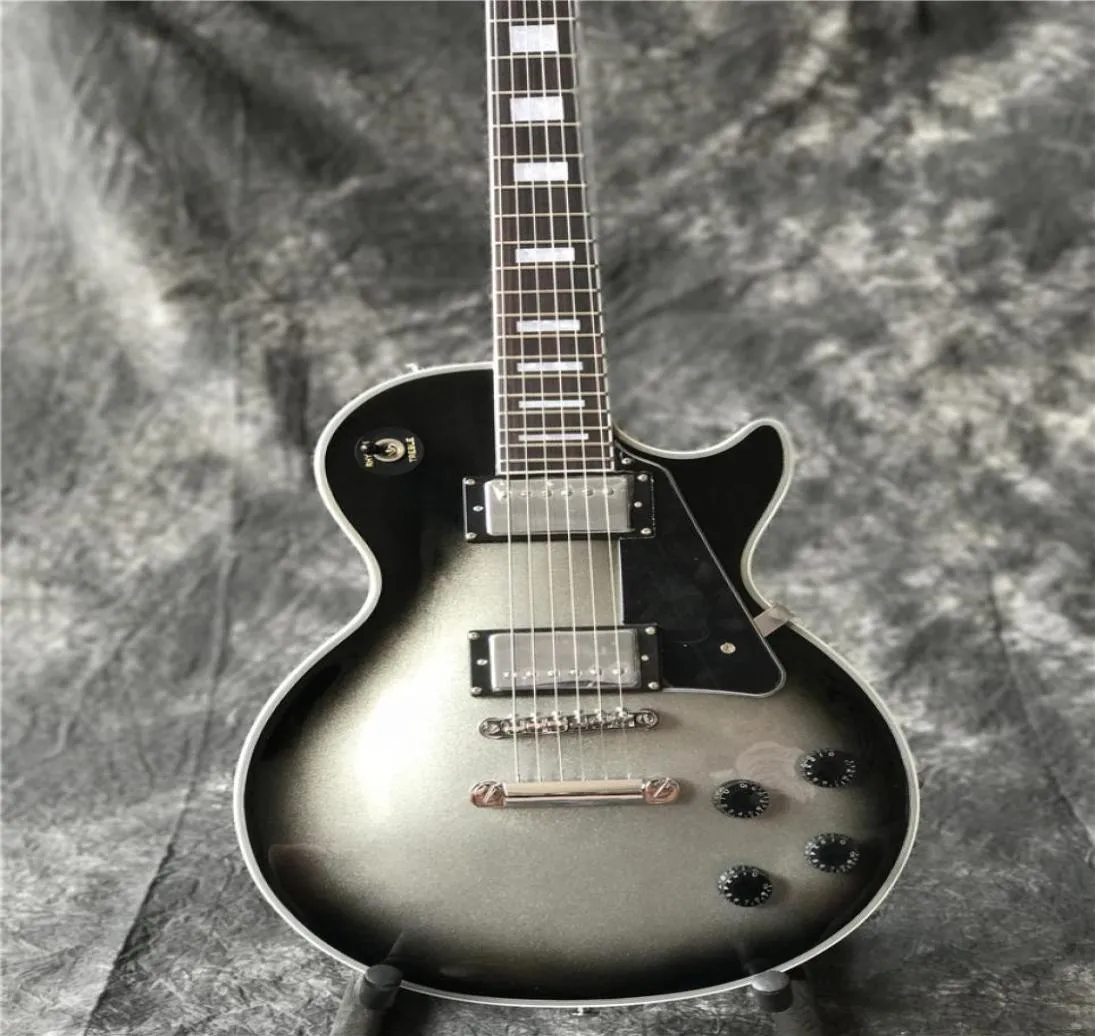 Ny ankomstanpassad butik Silverburst Electric Guitar High Quality Silver Burst Guitar Real Po visar att alla färg är tillgängliga4945767