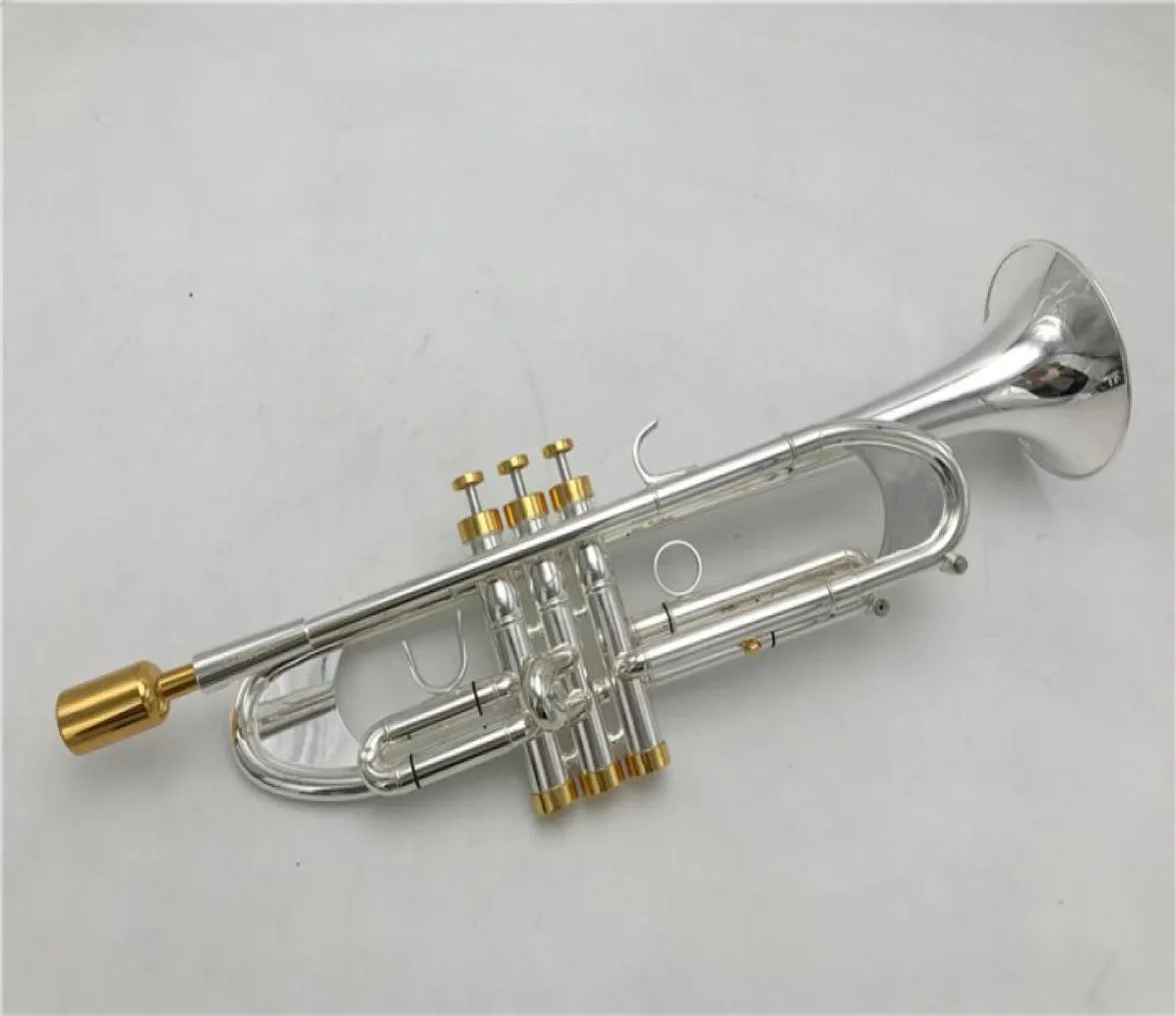 Wysokiej jakości instrument Baja Trumpet LT190S77 Zmniejsza przycisk pozłacany, aby zagrać w Bell Trumpet4470295