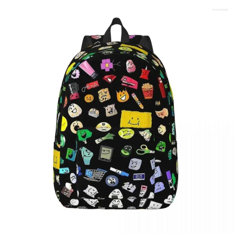 Sacos de armazenamento BFB e TPOT Battle Dream Island Mochila de desenhos animados para menino menina crianças estudante escola bookbag daypack pré-escolar saco primário